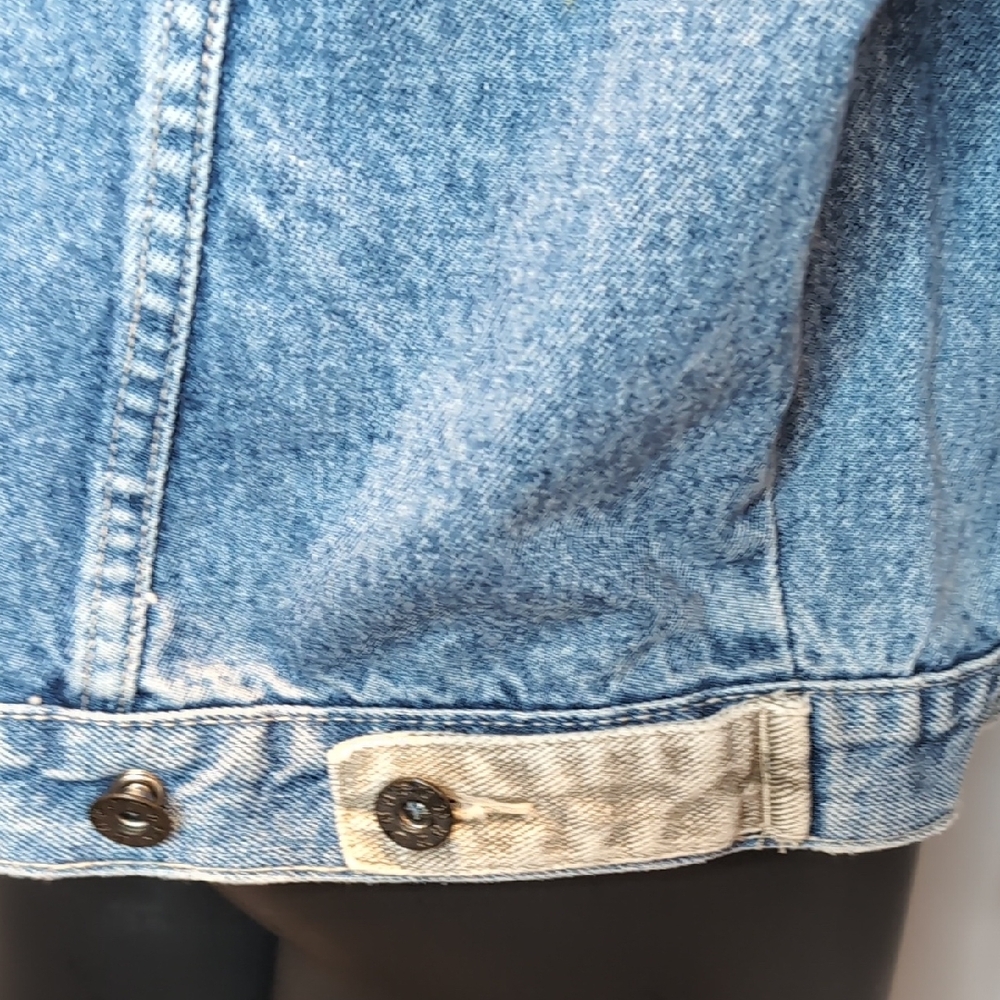Vintage 90's Naf Naf Denim Jacket with Navy Collar - Picture 7 of 12